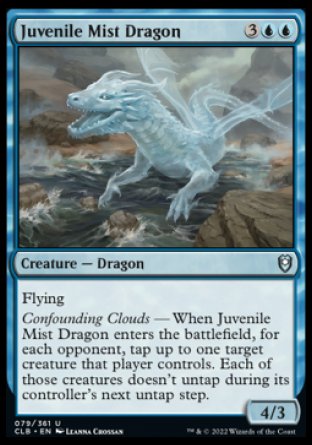 (079) Magic The Gathering Commander Legends: Battle for Baldur's Gate Single: Juvenile Mist Dragon Holo Uncommon