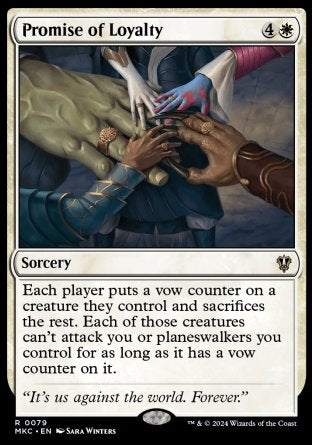 (079) Magic The Gathering Commander: Murders at Karlov Manor Single: Promise of Loyalty  Rare