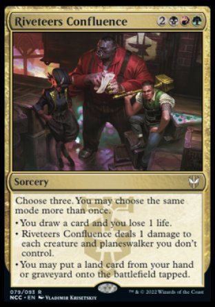 (079) Magic The Gathering Commander: Streets of New Capenna Single: Riveteers Confluence  Rare