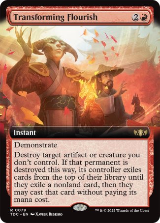 (079) Magic The Gathering Commander: Tarkir: Dragonstorm: Extras Single: Transforming Flourish  Rare