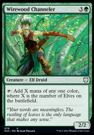 (079) Magic The Gathering Commander: Kaldheim Single: Wirewood Channeler  Uncommon