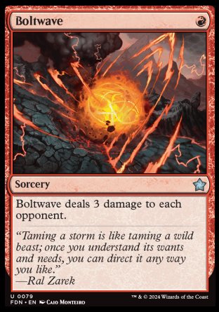 (079) Magic The Gathering Magic: The Gathering Foundations Single: Boltwave  Uncommon