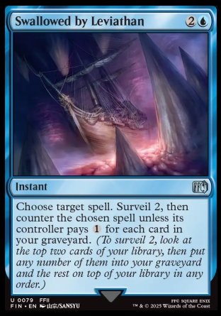 (079) Magic The Gathering Magic: The Gathering - FINAL FANTASY Single: Swallowed by Leviathan Holo Uncommon