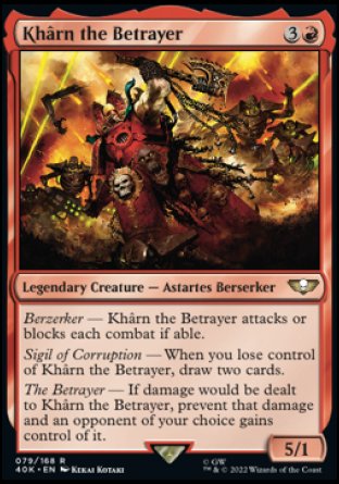 (079) Magic The Gathering Universes Beyond: Warhammer 40000 Single: Kh������rn the Betrayer (V.1) Holo Rare