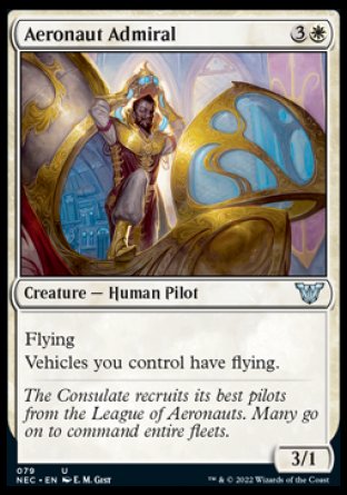 (079) Magic The Gathering Commander: Kamigawa: Neon Dynasty Single: Aeronaut Admiral  Uncommon