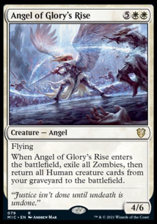 (079) Magic The Gathering Commander: Innistrad: Midnight Hunt Single: Angel of Glory's Rise  Rare