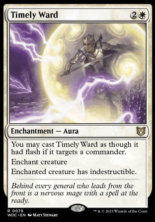 (079) Magic The Gathering Commander: Wilds of Eldraine Single: Timely Ward  Rare