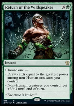 (079) Magic The Gathering Commander: Zendikar Rising Single: Return of the Wildspeaker  Rare