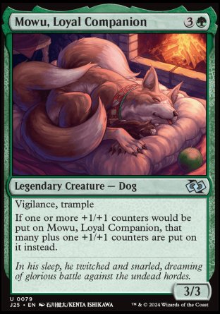 (079) Magic The Gathering Foundations Jumpstart Single: Mowu, Loyal Companion  Uncommon