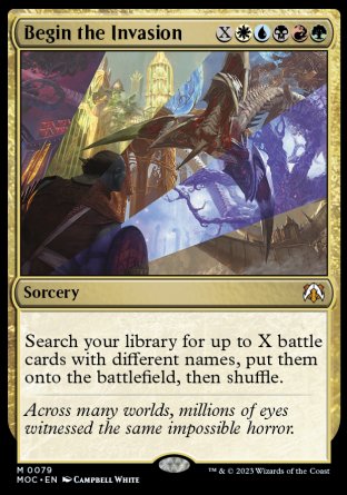 (079) Magic The Gathering Commander: March of the Machine Single: Begin the Invasion Holo Mythic