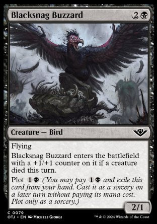(079) Magic The Gathering Outlaws of Thunder Junction Single: Blacksnag Buzzard  Common