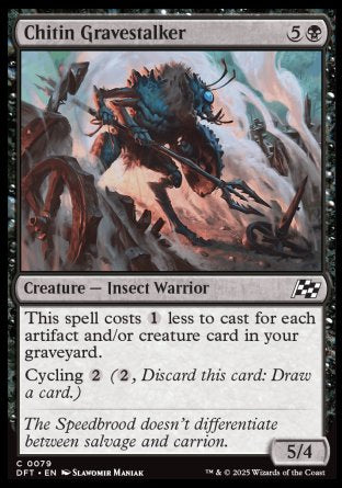 (079) Magic The Gathering Aetherdrift Single: Chitin Gravestalker  Common