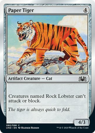 (080/096) Magic The Gathering Unsanctioned Single: Paper Tiger  Common