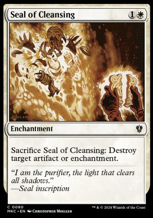 (080) Magic The Gathering Commander: Murders at Karlov Manor Single: Seal of Cleansing  Common