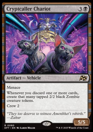 (080) Magic The Gathering Aetherdrift Single: Cryptcaller Chariot Holo Rare