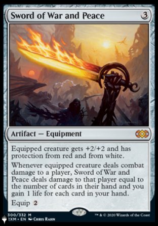 (300) Magic The Gathering The List Single: Sword of War and Peace  Mythic