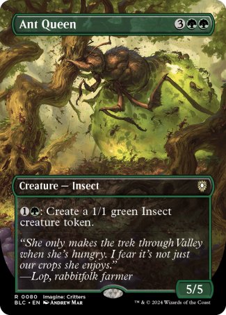 (080) Magic The Gathering Commander: Bloomburrow: Extras Single: Ant Queen  Rare