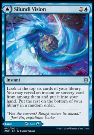 (080/280) Magic The Gathering Zendikar Rising Single: Silundi Vision // Silundi Isle  Uncommon