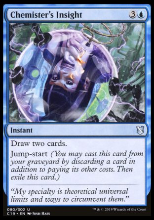 (080) Magic The Gathering Commander 2019 Single: Chemister's Insight  Uncommon