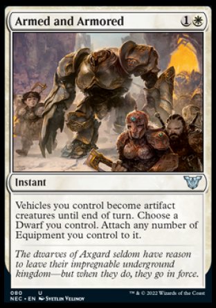 (080) Magic The Gathering Commander: Kamigawa: Neon Dynasty Single: Armed and Armored  Uncommon