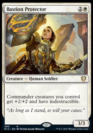 (080) Magic The Gathering Commander: Innistrad: Midnight Hunt Single: Bastion Protector  Rare
