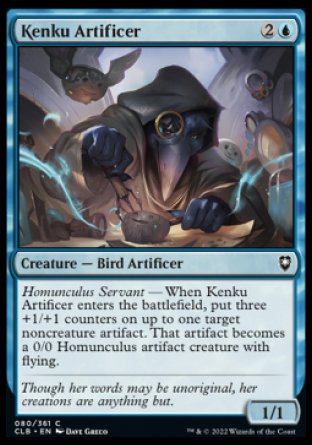 (080) Magic The Gathering Commander Legends: Battle for Baldur's Gate Single: Kenku Artificer Holo Common