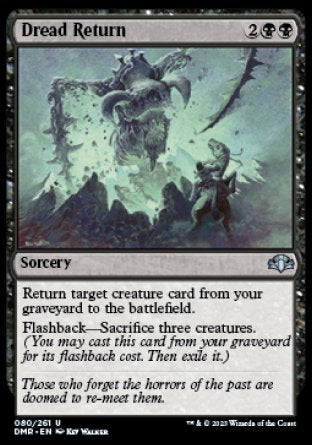 (080) Magic The Gathering Dominaria Remastered Single: Dread Return Holo Uncommon