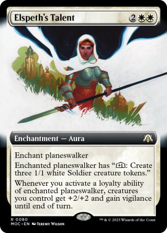 (080) Magic The Gathering Commander: March of the Machine: Extras Single: Elspeth's Talent  Rare