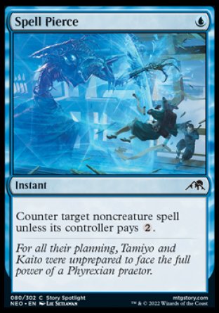 (080) Magic The Gathering Kamigawa: Neon Dynasty Single: Spell Pierce  Common