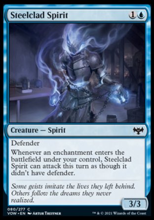 (080) Magic The Gathering Innistrad: Crimson Vow Single: Steelclad Spirit  Common