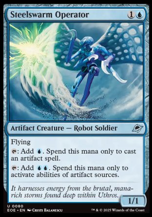 (080) Magic The Gathering Edge of Eternities Single: Steelswarm Operator Holo Uncommon