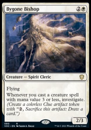 (080) Magic The Gathering Commander: Innistrad: Crimson Vow Single: Bygone Bishop  Rare