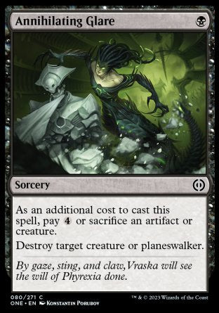 (080) Magic The Gathering Phyrexia: All Will Be One Single: Annihilating Glare  Common
