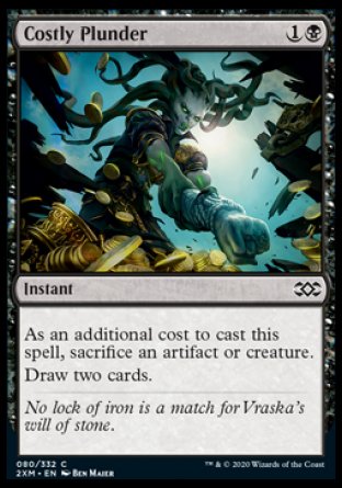 (080/332) Magic The Gathering Double Masters Single: Costly Plunder Holo Common