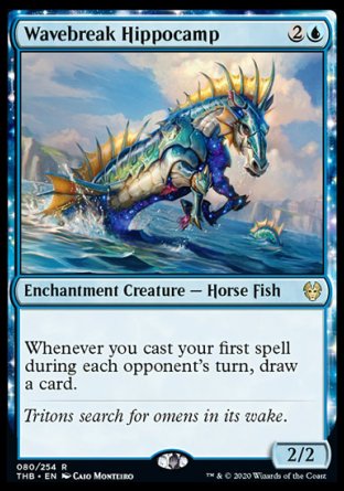 (080/254) Magic The Gathering Theros Beyond Death Single: Wavebreak Hippocamp  Rare