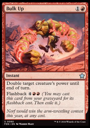 (080) Magic The Gathering Magic: The Gathering Foundations Single: Bulk Up  Uncommon