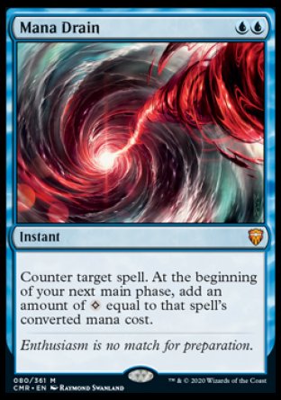 (080/361) Magic The Gathering Commander Legends Single: Mana Drain Holo Mythic