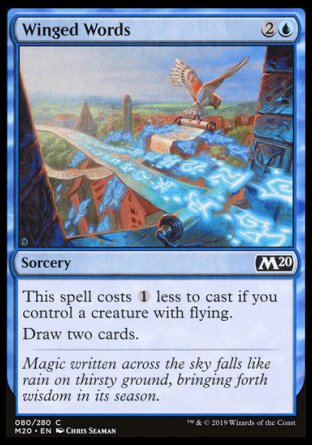 (080/280) Magic The Gathering Core 2020 Single: Winged Words Holo Common