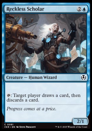 (081) Magic The Gathering Innistrad Remastered Single: Reckless Scholar  Common