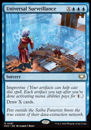 (081) Magic The Gathering Commander: Edge of Eternities Single: Universal Surveillance  Rare