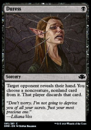 (081) Magic The Gathering Dominaria Remastered Single: Duress  Common