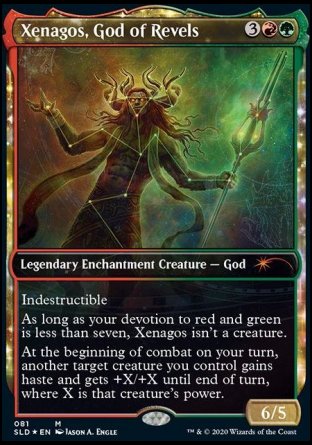 (081) Magic The Gathering Secret Lair Drop Series Single: Xenagos, God of Revels Holo Mythic