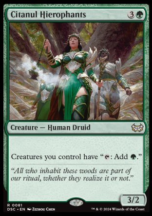 (081) Magic The Gathering Commander: Duskmourn: House of Horror Single: Citanul Hierophants  Rare