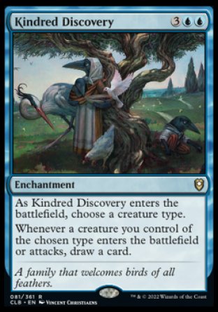 (081) Magic The Gathering Commander Legends: Battle for Baldur's Gate Single: Kindred Discovery Holo Rare