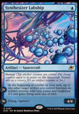 (081) Magic The Gathering Edge of Eternities: Promos Single: Synthesizer Labship (V.2) Holo Rare
