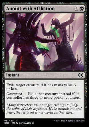 (081) Magic The Gathering Phyrexia: All Will Be One Single: Anoint with Affliction  Common