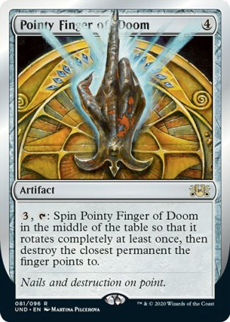 (081/096) Magic The Gathering Unsanctioned Single: Pointy Finger of Doom  Rare
