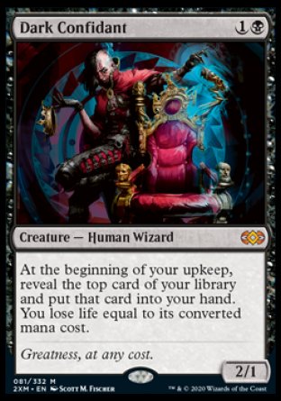 (081/332) Magic The Gathering Double Masters Single: Dark Confidant Holo Mythic