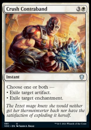 (081) Magic The Gathering Commander: Innistrad: Crimson Vow Single: Crush Contraband  Uncommon