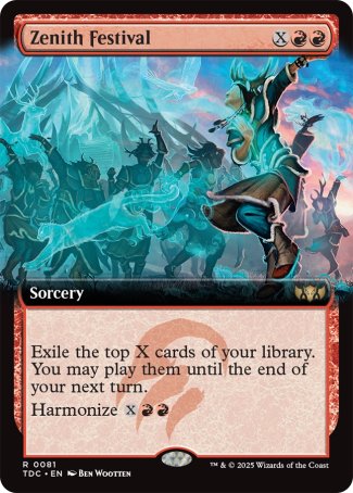 (081) Magic The Gathering Commander: Tarkir: Dragonstorm: Extras Single: Zenith Festival  Rare